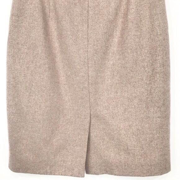 J. Crew Factory The Pencil Skirt in Neutral Tan Wool Blend - Picture 6 of 12